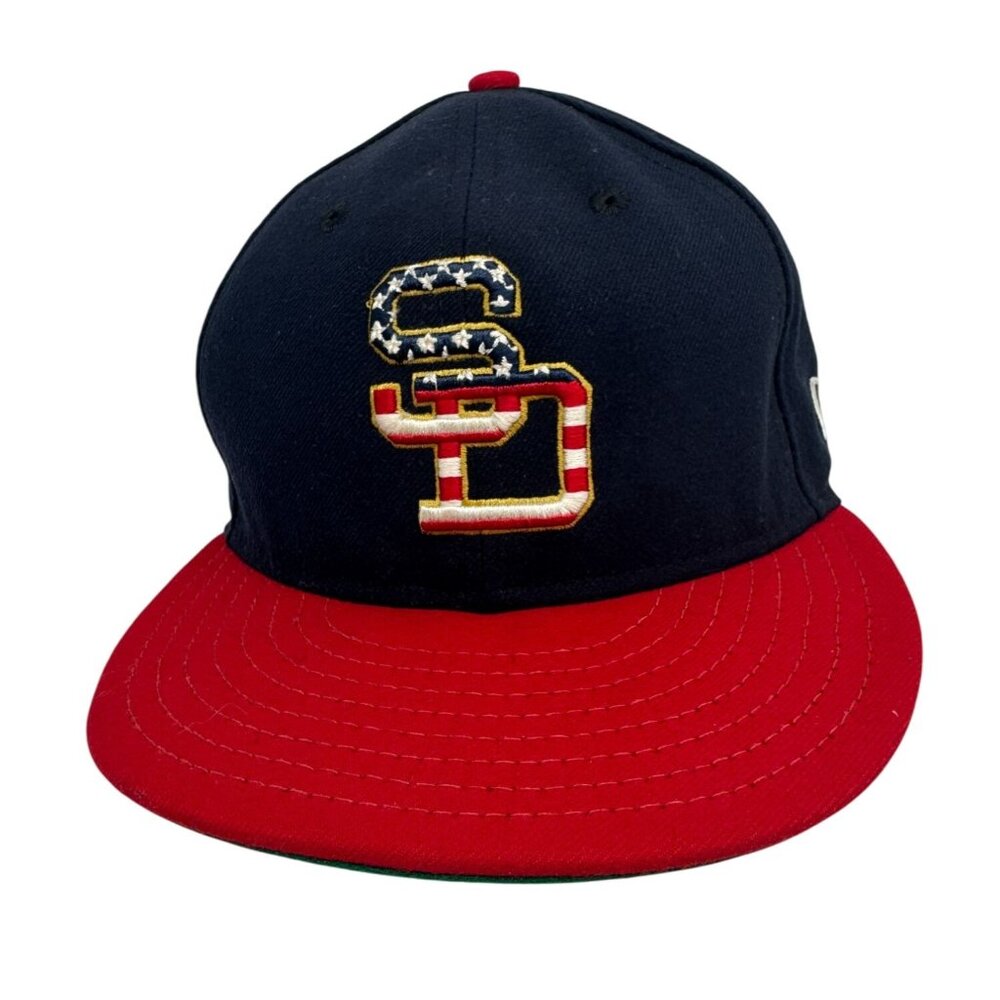 San Diego Padres New Era  4th of July 59FIFTY Fitted Hat Navy Red 6 7/8 Classic